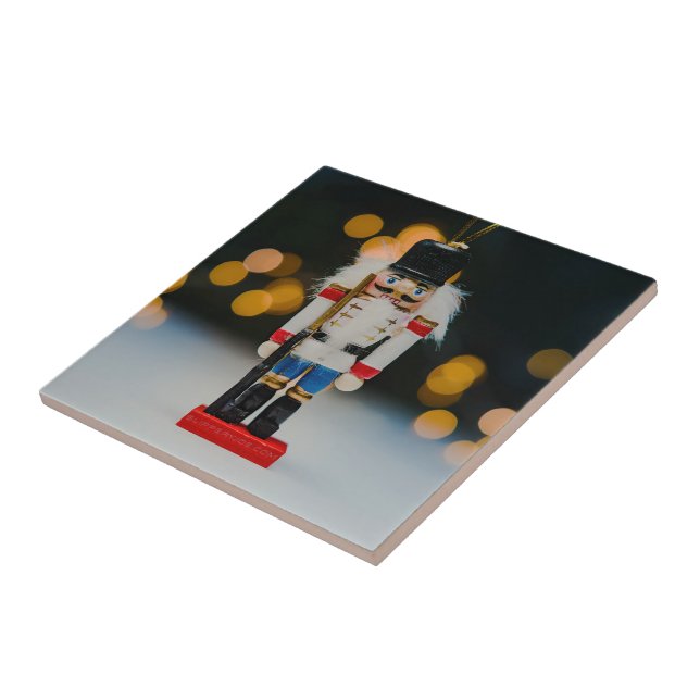SlipperyJoe's Christmas classic nutcracker ornamen Tile (Side)