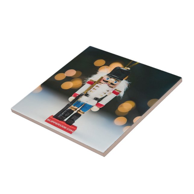 SlipperyJoe's Christmas classic nutcracker ornamen Tile (Side)