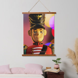 SlipperyJoe's Christmas classic toy soldier friend Hanging Tapestry