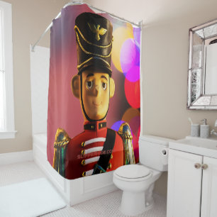 SlipperyJoe's Christmas classic toy soldier friend Shower Curtain