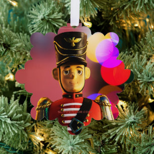 SlipperyJoe's Christmas classic toy soldier friend Tree Decoration Card