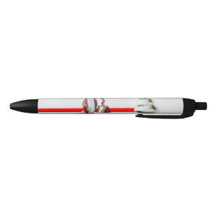SlipperyJoe's Christmas shopping white paper spira Black Ink Pen