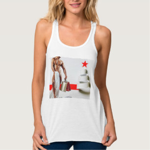 SlipperyJoe's Christmas shopping white paper spira Singlet
