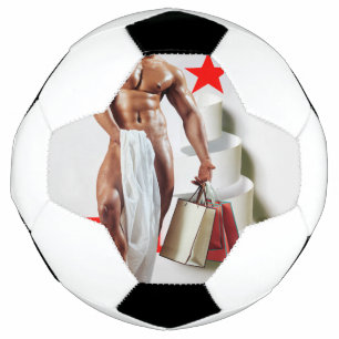 SlipperyJoe's Christmas shopping white paper spira Soccer Ball