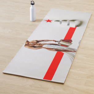 SlipperyJoe's Christmas shopping white paper spira Yoga Mat