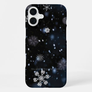 SlipperyJoe's Christmas winter magical peaceful at iPhone 16 Plus Case