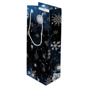 SlipperyJoe's Christmas winter magical peaceful at Wine Gift Bag