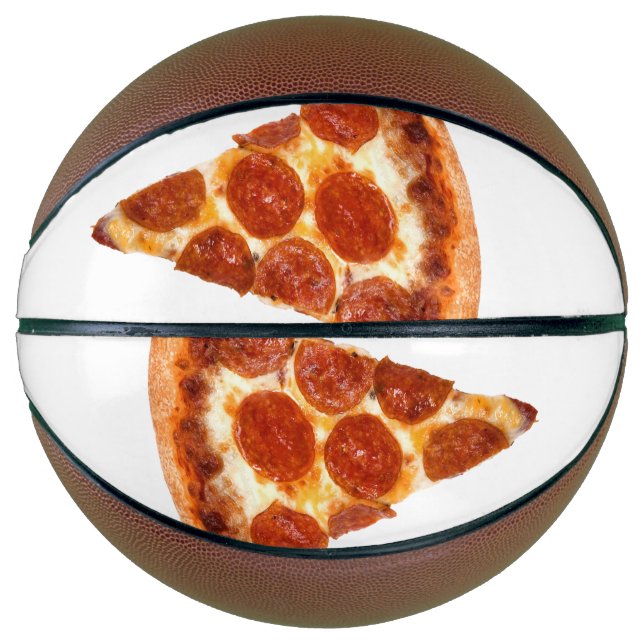 SlipperyJoe's classic pepperoni pizza slice melted Basketball (Front)