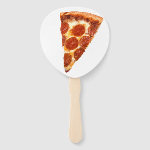 SlipperyJoe's classic pepperoni pizza slice melted Hand Fan