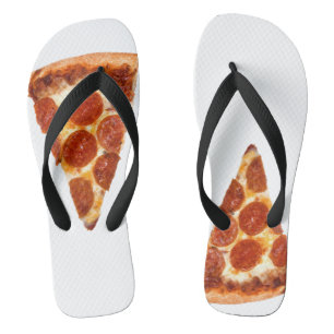 SlipperyJoe's classic pepperoni pizza slice melted Jandals