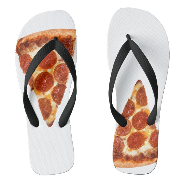 SlipperyJoe's classic pepperoni pizza slice melted Jandals (Footbed)