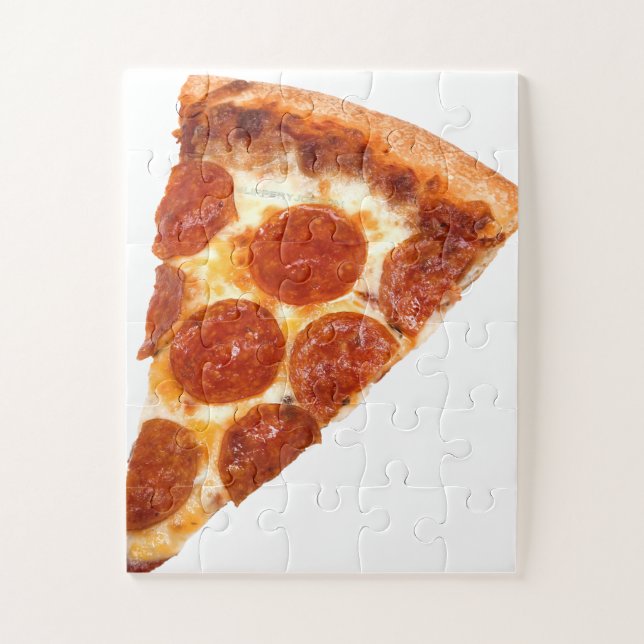 SlipperyJoe's classic pepperoni pizza slice melted Jigsaw Puzzle (Vertical)