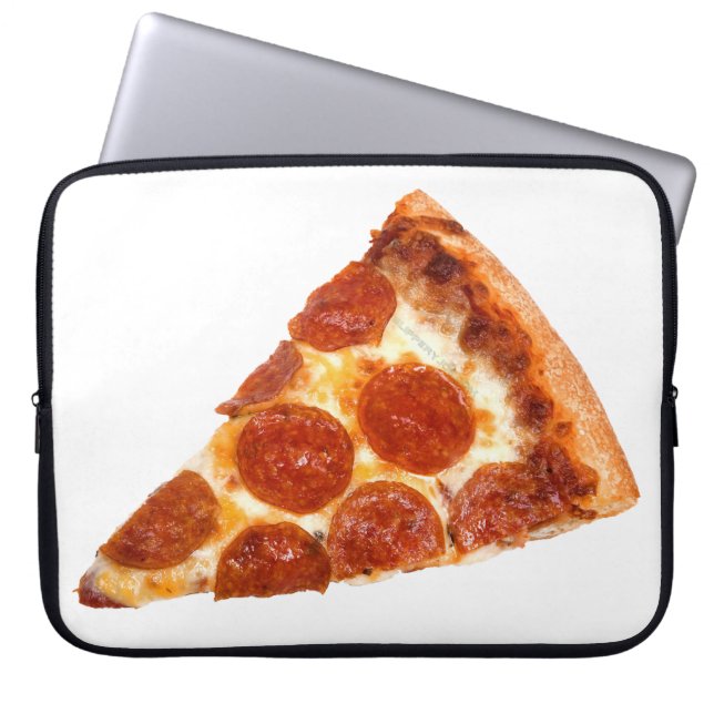 SlipperyJoe's classic pepperoni pizza slice melted Laptop Sleeve (Front)