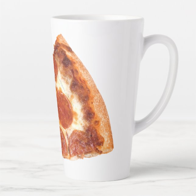 SlipperyJoe's classic pepperoni pizza slice melted Latte Mug (Right)