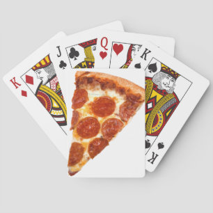 SlipperyJoe's classic pepperoni pizza slice melted Playing Cards