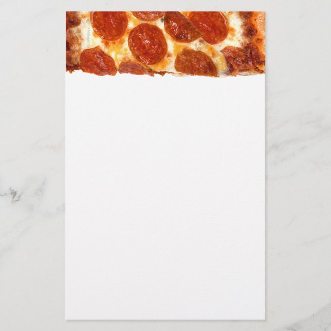 SlipperyJoe's classic pepperoni pizza slice melted Stationery (Front)