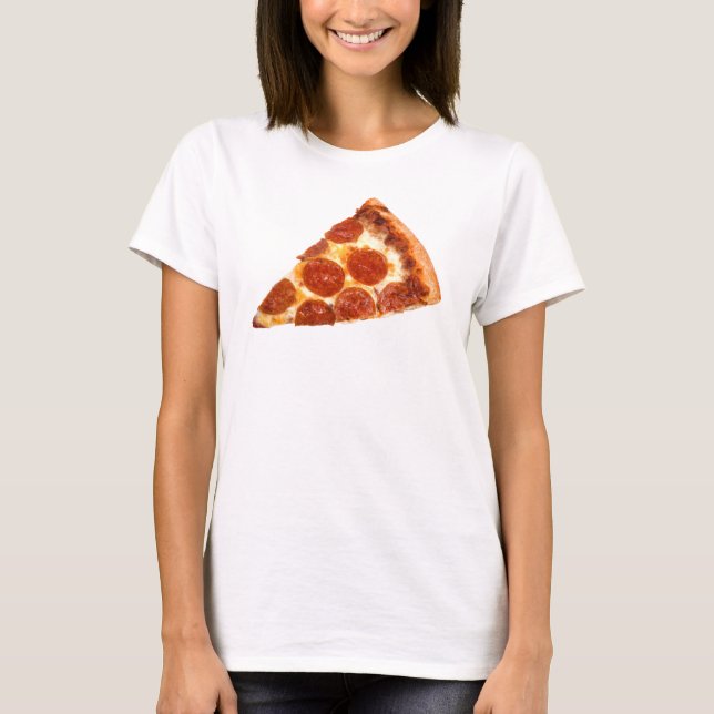 SlipperyJoe's classic pepperoni pizza slice melted T-Shirt (Front)