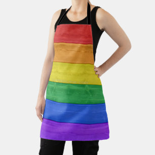 SlipperyJoe's classic rainbow tactile handcrafted  Apron