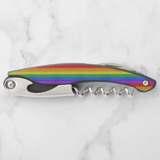 SlipperyJoe's classic rainbow tactile handcrafted  Corkscrew (Front)