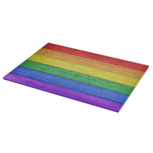 SlipperyJoe's classic rainbow tactile handcrafted  Cutting Board