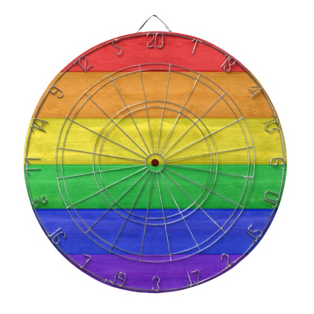 SlipperyJoe's classic rainbow tactile handcrafted  Dartboard (Front)