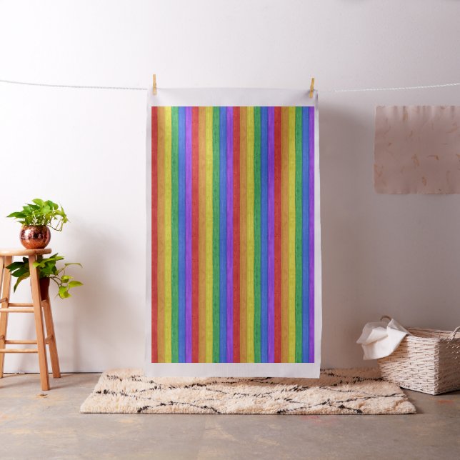 SlipperyJoe's classic rainbow tactile handcrafted  Fabric (In Situ)