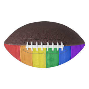 SlipperyJoe's classic rainbow tactile handcrafted Football