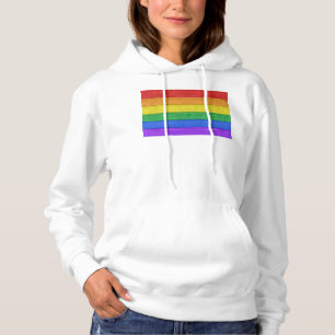 SlipperyJoe's classic rainbow tactile handcrafted Hoodie