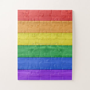 SlipperyJoe's classic rainbow tactile handcrafted  Jigsaw Puzzle