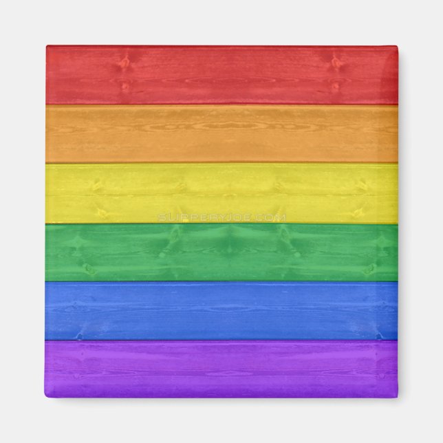 SlipperyJoe's classic rainbow tactile handcrafted  Magnet (Front)