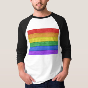SlipperyJoe's classic rainbow tactile handcrafted T-Shirt