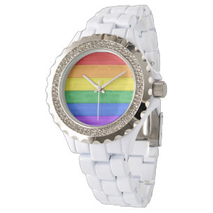SlipperyJoe's classic rainbow tactile handcrafted Watch