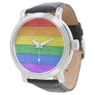 SlipperyJoe's classic rainbow tactile handcrafted  Watch