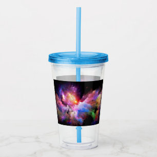 SlipperyJoe's cloud artwork abstract vibrant surre Acrylic Tumbler