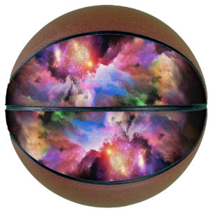SlipperyJoe's cloud artwork abstract vibrant surre Basketball