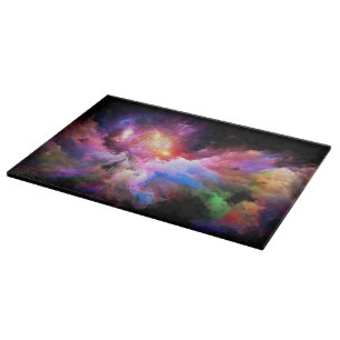 SlipperyJoe's cloud artwork abstract vibrant surre Cutting Board