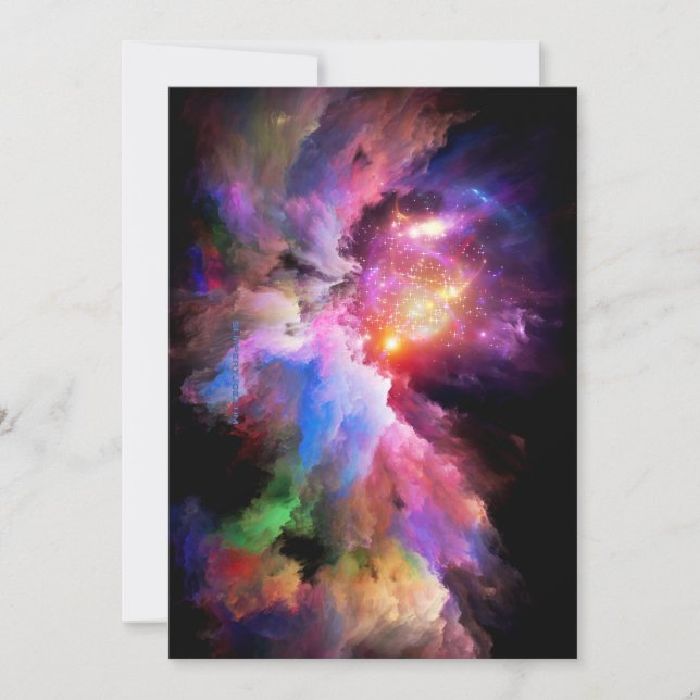 SlipperyJoe's cloud artwork abstract vibrant surre Holiday Card (Front)