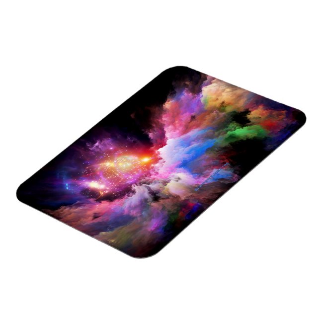 SlipperyJoe's cloud artwork abstract vibrant surre Magnet (Left Side)