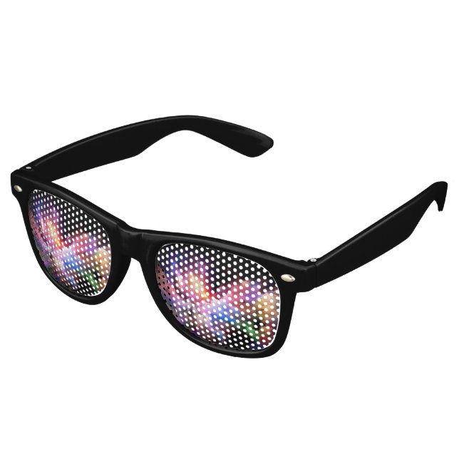 SlipperyJoe's cloud artwork abstract vibrant surre Retro Sunglasses (Angled)