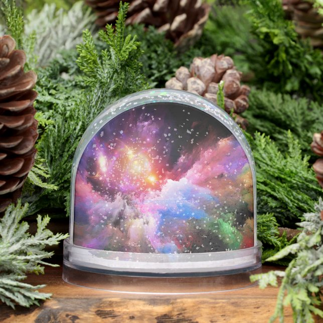 SlipperyJoe's cloud artwork abstract vibrant surre Snowglobe (Winter)