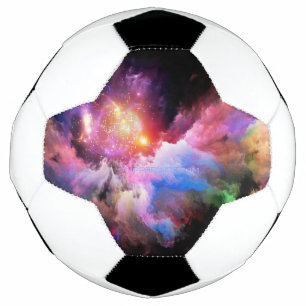 SlipperyJoe's cloud artwork abstract vibrant surre Soccer Ball
