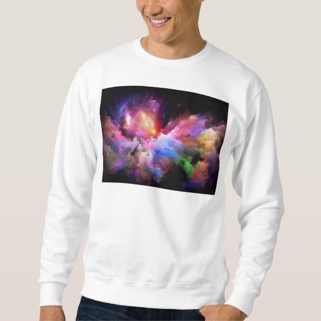 SlipperyJoe's cloud artwork abstract vibrant surre Sweatshirt (Front)
