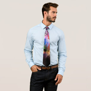 SlipperyJoe's cloud artwork abstract vibrant surre Tie