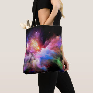SlipperyJoe's cloud artwork abstract vibrant surre Tote Bag
