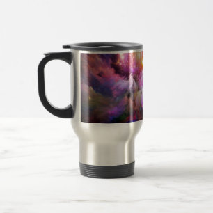 SlipperyJoe's cloud artwork abstract vibrant surre Travel Mug