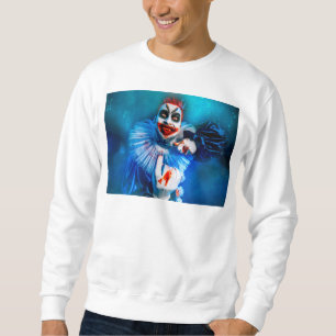 SlipperyJoe's clown outfit artistic Happy Hallowee Sweatshirt
