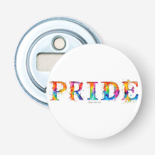 SlipperyJoe's colourful creative Pride-themed text Bottle Opener