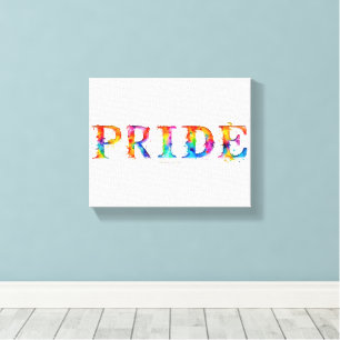 SlipperyJoe's colourful creative Pride-themed text Canvas Print