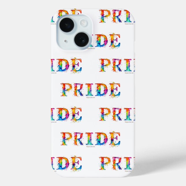 SlipperyJoe's colourful creative Pride-themed text Case-Mate iPhone Case (Back)
