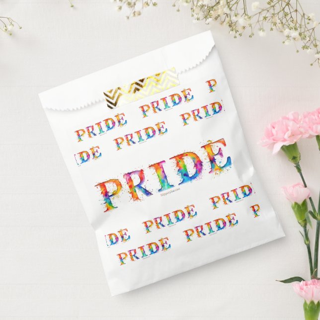SlipperyJoe's colourful creative Pride-themed text Favour Bags (Sealed)